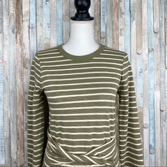 Current Elliott 0 Stripe Studio Midi T Shirt Dress - Picture 3 of 12